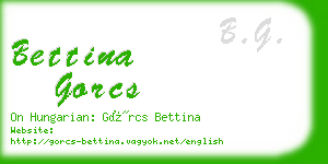 bettina gorcs business card